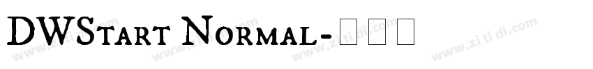 DWStart Normal字体转换 DWStart Normal字体转换